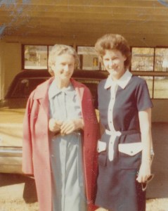 Mom (Della's mother-in-law but what we called her) and Norma Jean Welsh 1974